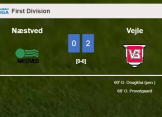Vejle conquers Næstved 2-0 on Saturday