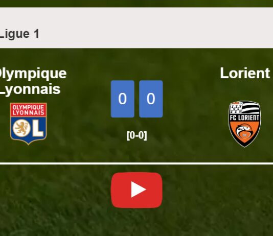 Olympique Lyonnais draws 0-0 with Lorient on Sunday. HIGHLIGHTS