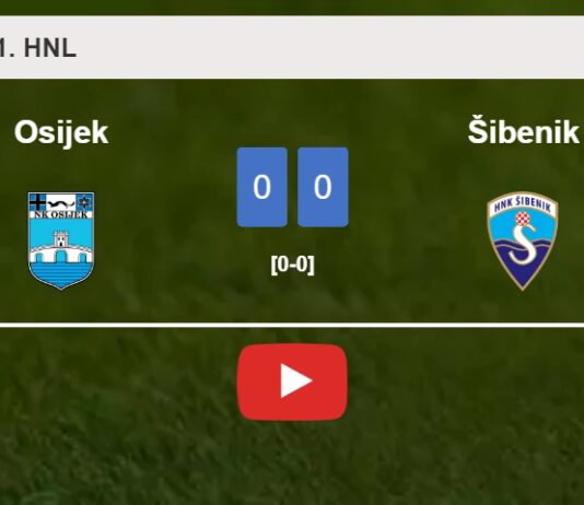 Osijek draws 0-0 with Šibenik with Mijo Caktas missing a penalt. HIGHLIGHTS