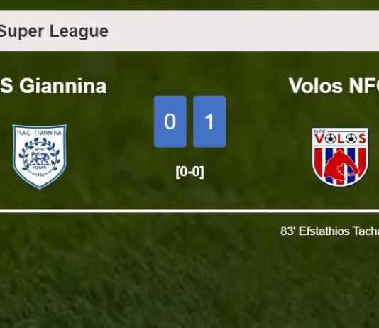 Volos NFC conquers PAS Giannina 1-0 with a goal scored by E. Tachatos
