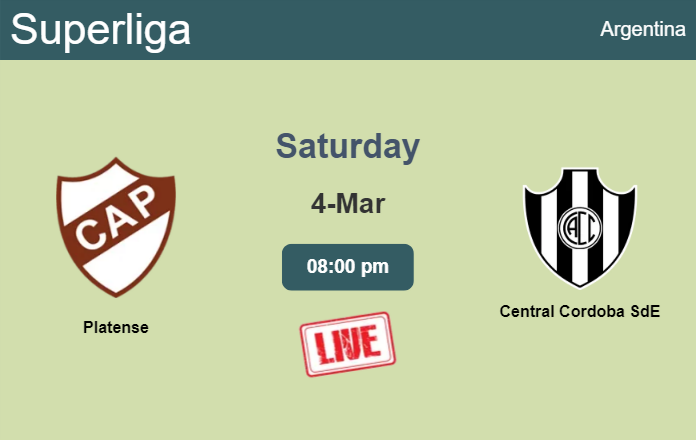 How to watch Platense vs. Central Cordoba SdE on live stream and at what time