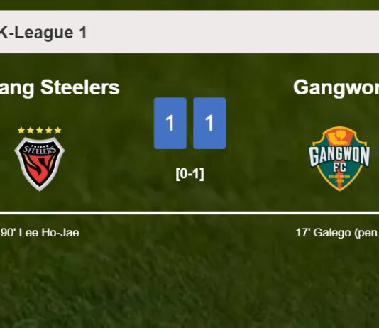 Pohang Steelers steals a draw against Gangwon