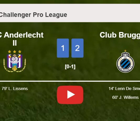 Club Brugge II beats RSC Anderlecht II 2-1. HIGHLIGHTS