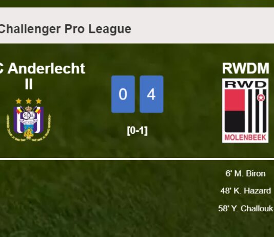RWDM overcomes RSC Anderlecht II 4-0 after playing a incredible match