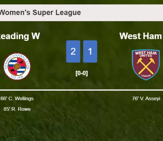 Reading clutches a 2-1 win against West Ham