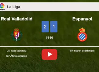Real Valladolid grabs a 2-1 win against Espanyol. HIGHLIGHTS