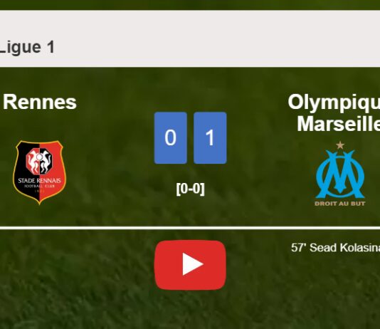 Olympique Marseille tops Rennes 1-0 with a goal scored by S. Kolasinac. HIGHLIGHTS