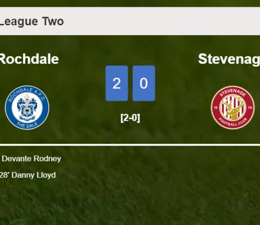 Rochdale defeated Stevenage with a 2-0 win
