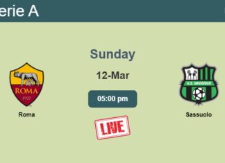 How to watch Roma vs. Sassuolo on live stream and at what time