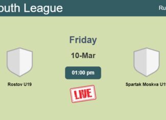 How to watch Rostov U19 vs. Spartak Moskva U19 on live stream and at what time