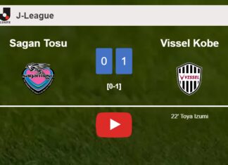 Vissel Kobe beats Sagan Tosu 1-0 with a goal scored by T. Izumi. HIGHLIGHTS