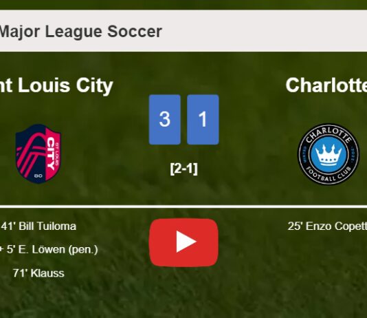 Saint Louis City overcomes Charlotte 3-1 after recovering from a 0-1 deficit. HIGHLIGHTS