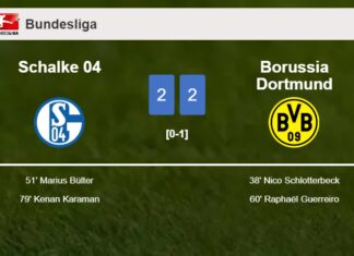 Schalke 04 and Borussia Dortmund draw 2-2 on Saturday