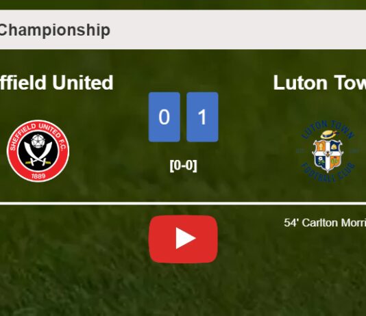 Luton Town beats Sheffield United 1-0 with a goal scored by C. Morris. HIGHLIGHTS