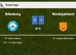 Silkeborg recovers a 0-1 deficit to top Nordsjælland 2-1