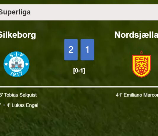 Silkeborg recovers a 0-1 deficit to top Nordsjælland 2-1
