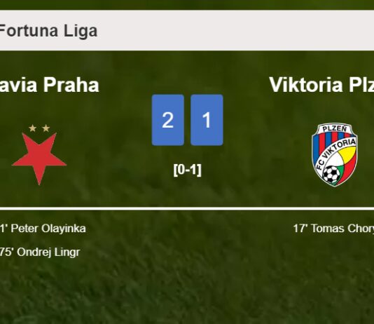 Slavia Praha recovers a 0-1 deficit to beat Viktoria Plzeň 2-1