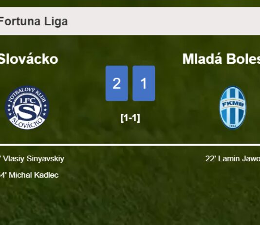 Slovácko overcomes Mladá Boleslav 2-1