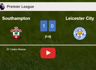 Southampton overcomes Leicester City 1-0 with a goal scored by C. Alcaraz. HIGHLIGHTS