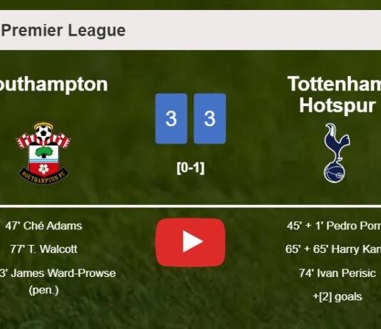 Southampton and Tottenham Hotspur draws a frantic match 3-3 on Saturday. HIGHLIGHTS