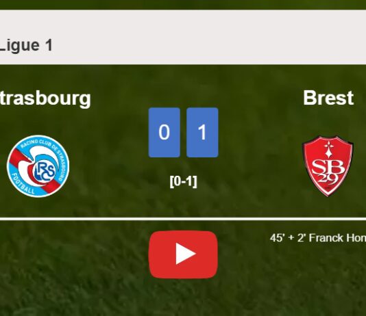 Brest prevails over Strasbourg 1-0 with a goal scored by F. Honorat. HIGHLIGHTS