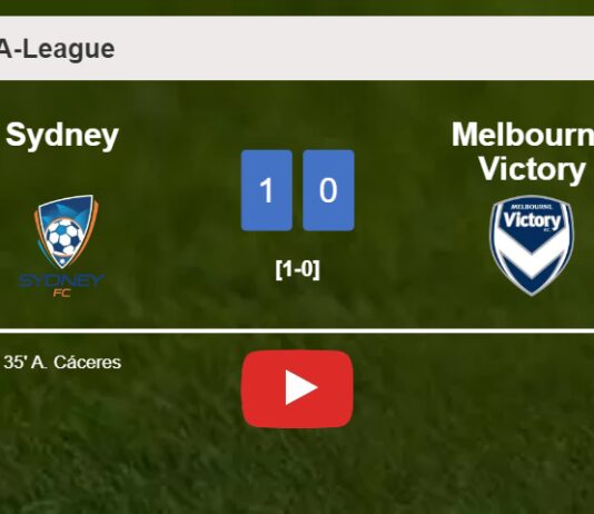 Sydney prevails over Melbourne Victory 1-0 with a goal scored by A. Cáceres. HIGHLIGHTS