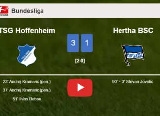 TSG Hoffenheim conquers Hertha BSC 3-1. HIGHLIGHTS