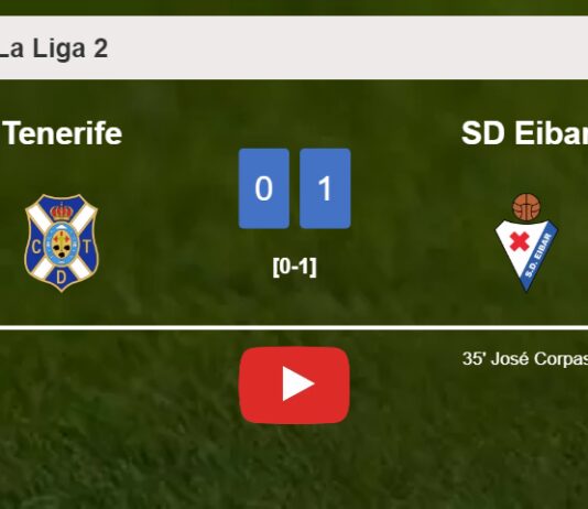 SD Eibar defeats Tenerife 1-0 with a goal scored by J. Corpas. HIGHLIGHTS