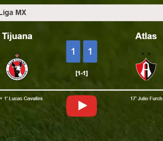 Tijuana and Atlas draw 1-1 on Friday. HIGHLIGHTS