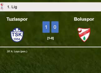 Tuzlaspor beats Boluspor 1-0 with a goal scored by A. Leya