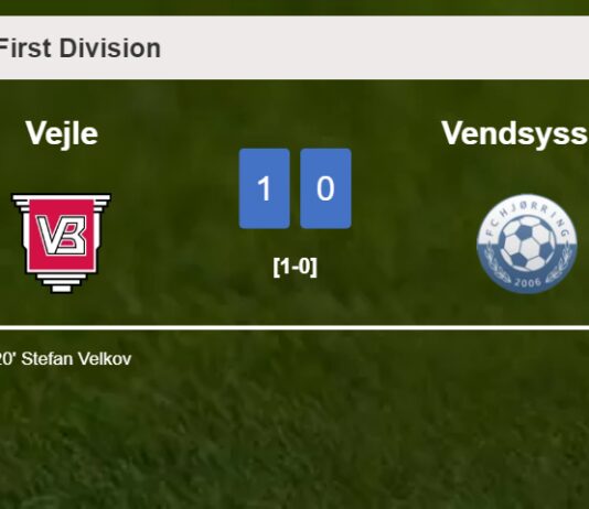 Vejle conquers Vendsyssel 1-0 with a goal scored by S. Velkov