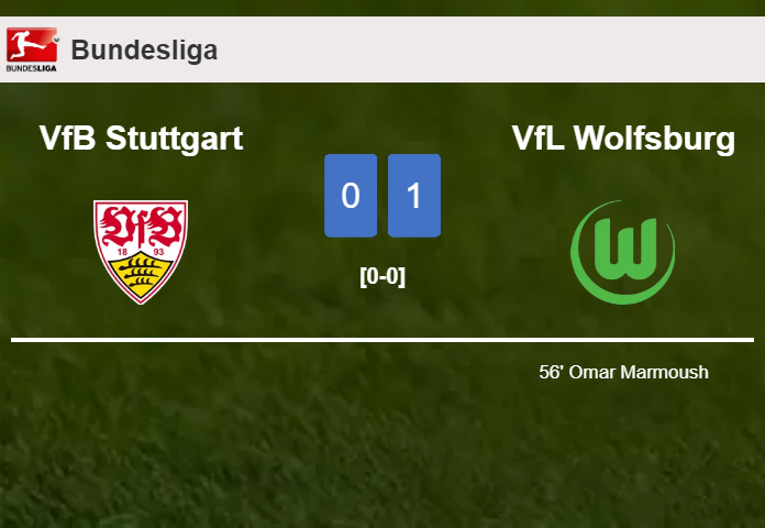 VfL Wolfsburg conquers VfB Stuttgart 1-0 with a goal scored by O. Marmoush