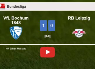 VfL Bochum 1848 conquers RB Leipzig 1-0 with a goal scored by E. Masovic. HIGHLIGHTS