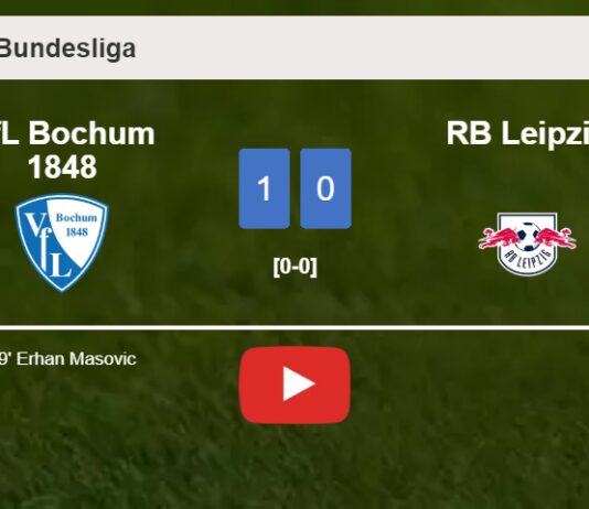 VfL Bochum 1848 conquers RB Leipzig 1-0 with a goal scored by E. Masovic. HIGHLIGHTS