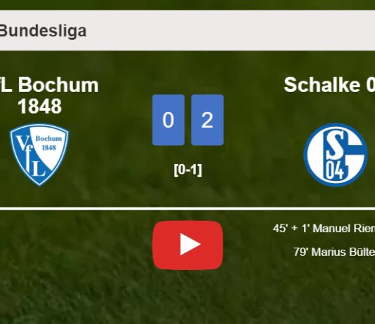 Schalke 04 conquers VfL Bochum 1848 2-0 on Saturday. HIGHLIGHTS