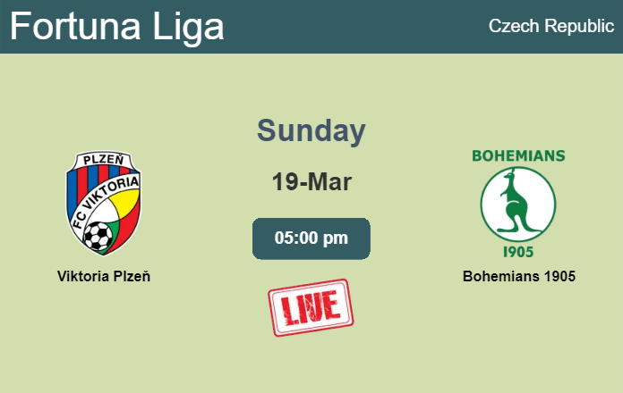 How to watch Viktoria Plzeň vs. Bohemians 1905 on live stream and at what time
