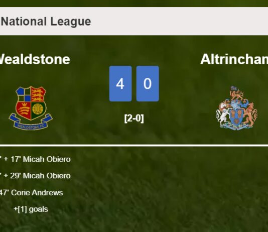 Wealdstone estinguishes Altrincham 4-0 