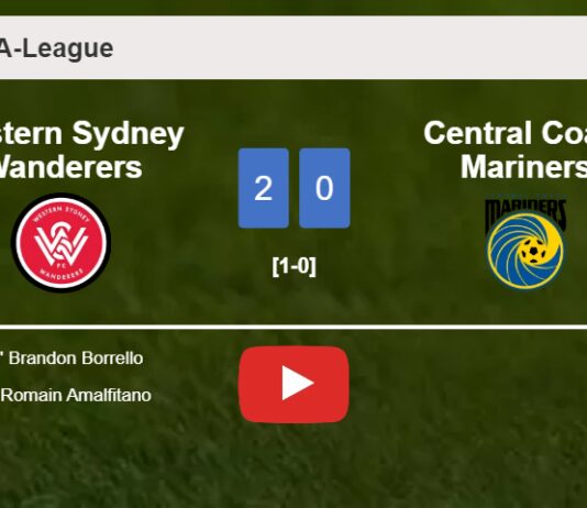 Western Sydney Wanderers tops Central Coast Mariners 2-0 on Saturday. HIGHLIGHTS