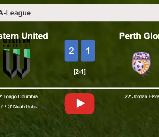 Western United recovers a 0-1 deficit to best Perth Glory 2-1. HIGHLIGHTS