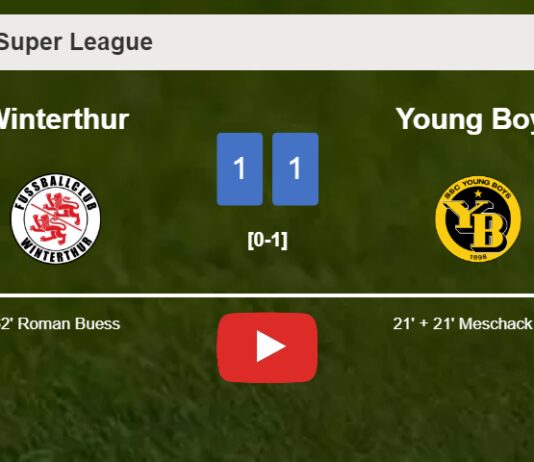 Winterthur and Young Boys draw 1-1 on Saturday. HIGHLIGHTS