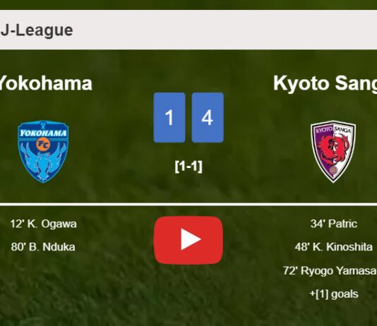Kyoto Sanga prevails over Yokohama 4-1 after recovering from a 0-1 deficit. HIGHLIGHTS
