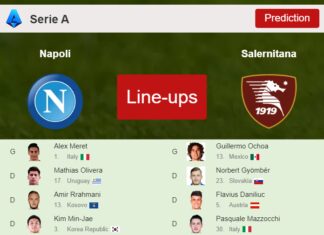 PREDICTED STARTING LINE UP: Napoli vs Salernitana - 30-04-2023 Serie A - Italy