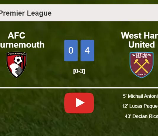 West Ham United conquers AFC Bournemouth 4-0 after playing a incredible match. HIGHLIGHTS