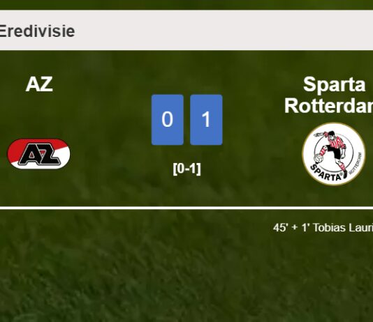 Sparta Rotterdam overcomes AZ 1-0 with a goal scored by T. Lauritsen