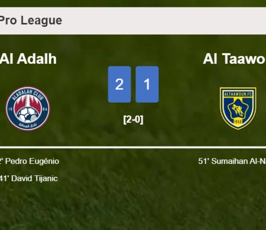 Al Adalh defeats Al Taawon 2-1