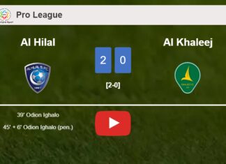 O. Ighalo scores 2 goals to give a 2-0 win to Al Hilal over Al Khaleej. HIGHLIGHTS