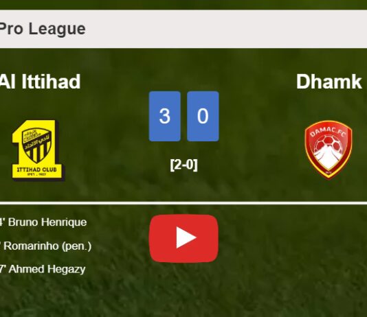 Al Ittihad conquers Dhamk 3-0. HIGHLIGHTS