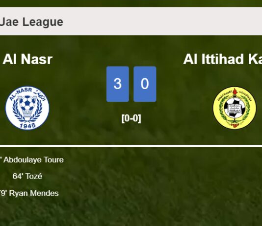 Al Nasr prevails over Al Ittihad Kalba 3-0