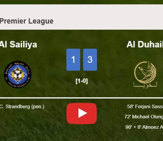 Al Duhail prevails over Al Sailiya 3-1 after recovering from a 0-1 deficit. HIGHLIGHTS