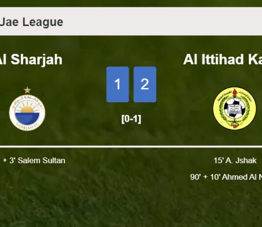 Al Ittihad Kalba grabs a 2-1 win against Al Sharjah